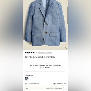 J. Crew Kids' Chambray Blazer